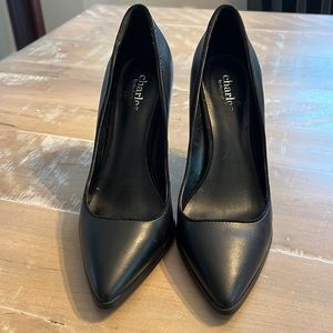 Charles by Charles David black leather heels